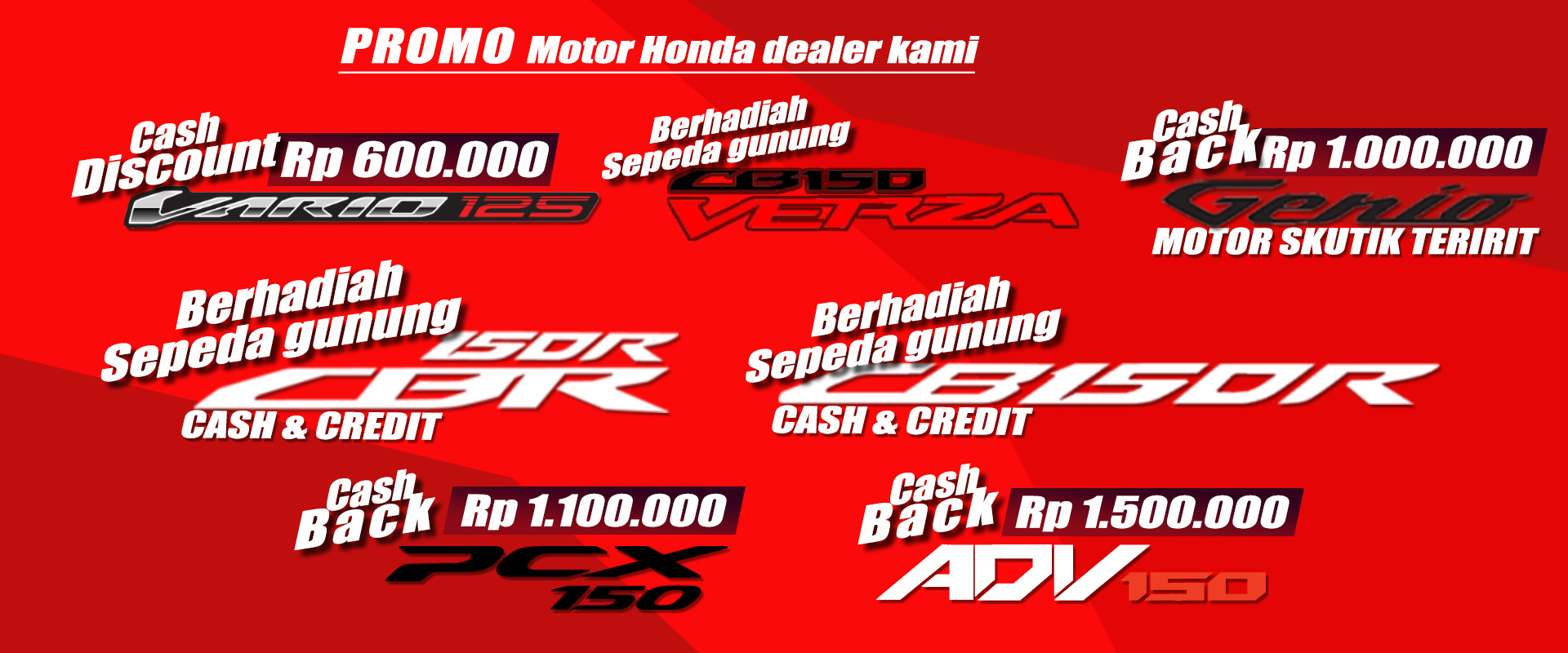 Mutiara Motor  Honda  Dealer  Resmi Sepeda Motor  Di Jakarta  